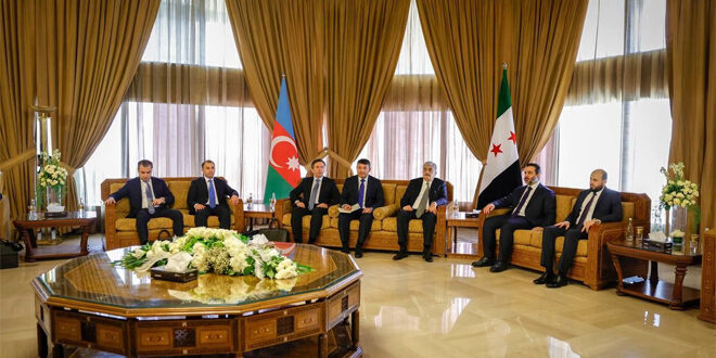 دیدار هیئت بلندپایه جمهوری آذربایجان با مقامات دولت موقت سوریه