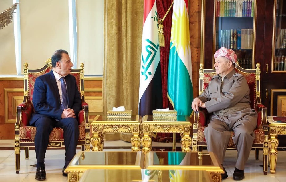 مسعود بارزانی با سرکنسول فلسطین در اربیل دیدار کرد