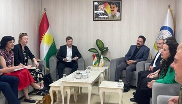 دیدار هیئتی از پارلمان اروپا با نمایندگی مدیریت خودگردان در سلیمانیه
