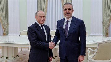 دیدار هاکان فیدان با ولادیمیر پوتین در مسکو
