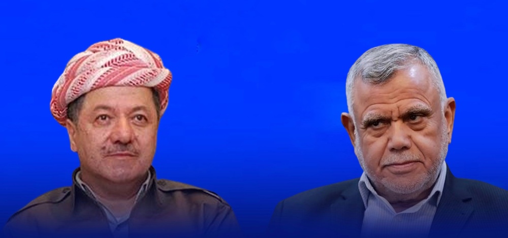 نشست چارچوب هماهنگی بە ریاست هادی عامری با مسئولان بلندپایە اقلیم در اربیل