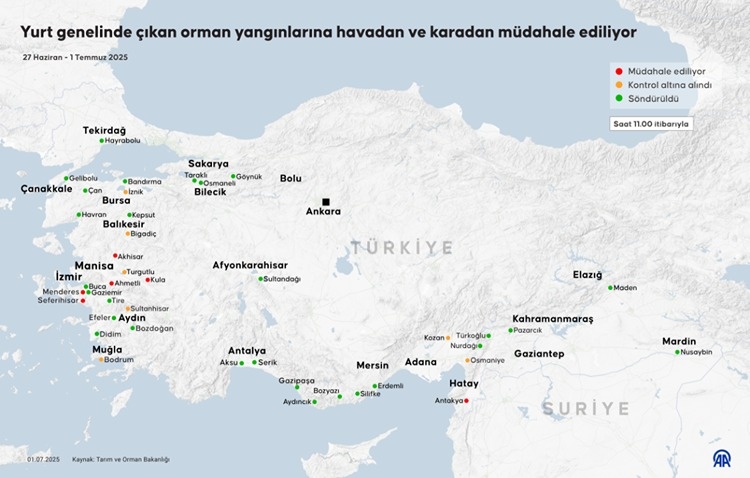 جنگلهای ترکیه در آتش؛ صدها حریق در چهار روز