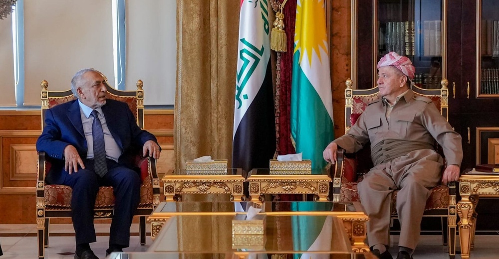 محمود مشهدانی: با مسعود بارزانی درباره حل بحران حقوق کارمندان اقلیم گفتگو کردیم