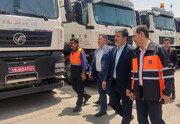 نوسازی ناوگان راهداری کردستان با ورود ۲۰ کامیون کمپرسی جدید