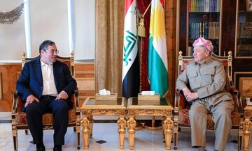 مسعود بارزانی و استاندار آذربایجان غربی  دیدار کردند/ تاکید بر تقویت روابط دوجانبه