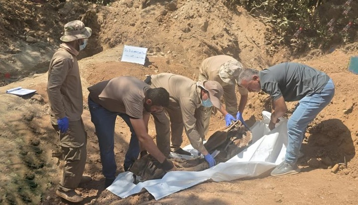 لە ئامێدی گۆڕێکی بەکۆماڵ دۆزرایەوە