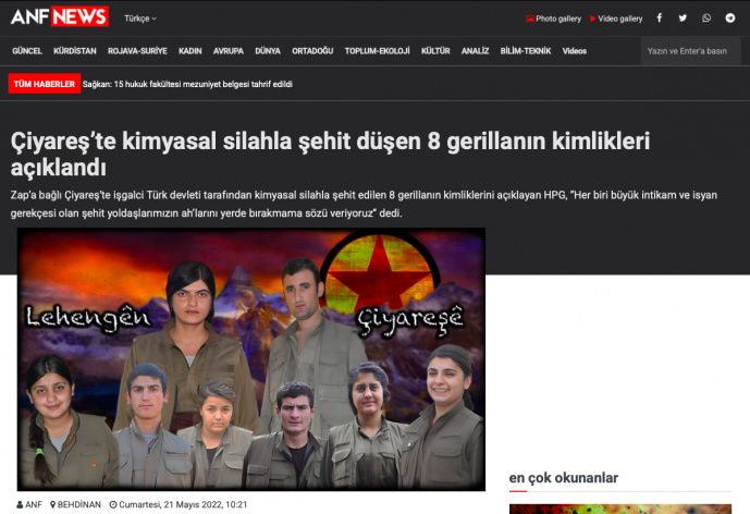 رسانههای AKP و KDP از یک گریلای کشته شده PKK خواستند تا تسلیم شود!