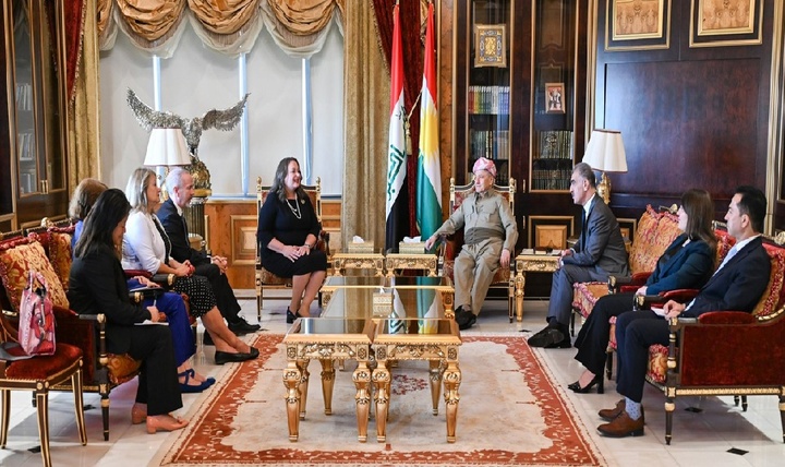 بارزانی و کۆنسووڵی ئەمریکا جەخت لەسەر برەودان بە پێوەندیی دوولایەنە دەکەنەوە