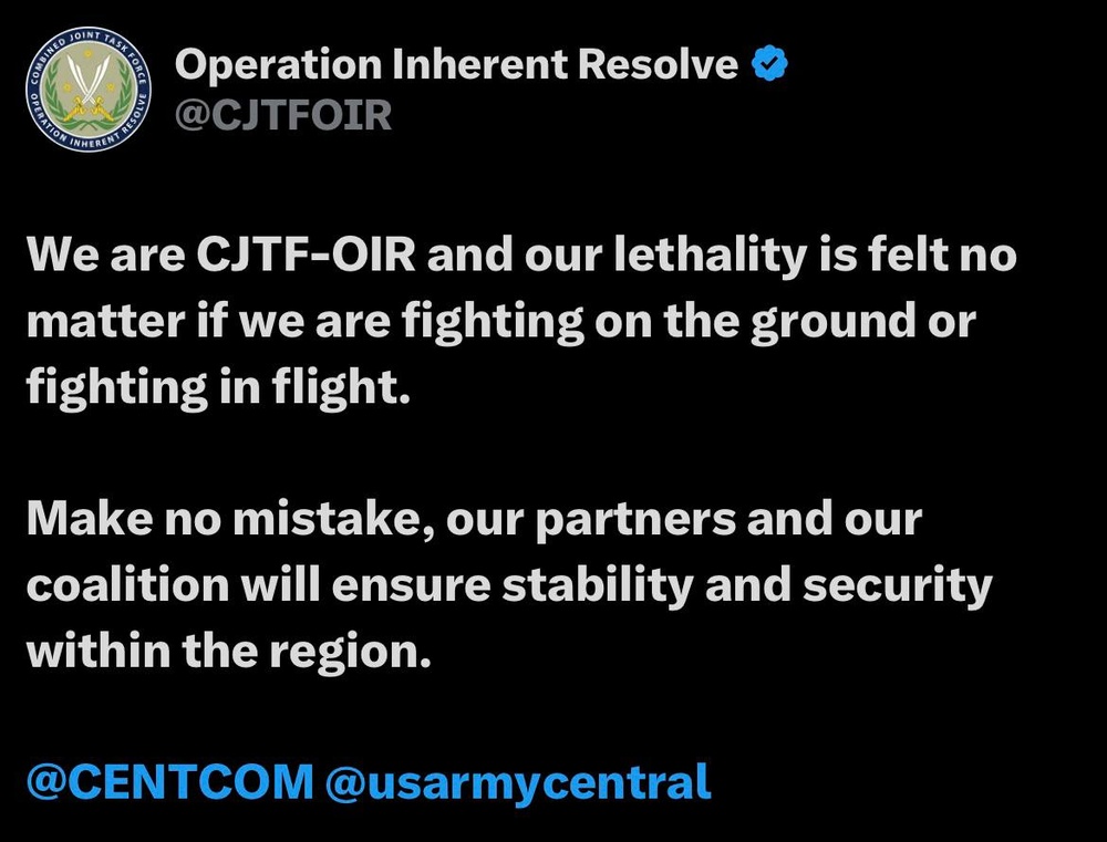 ائتلاف بینالمللی: همکاری با نیروهای سوریه دموکراتیک ضامن ثبات و امنیت منطقه است