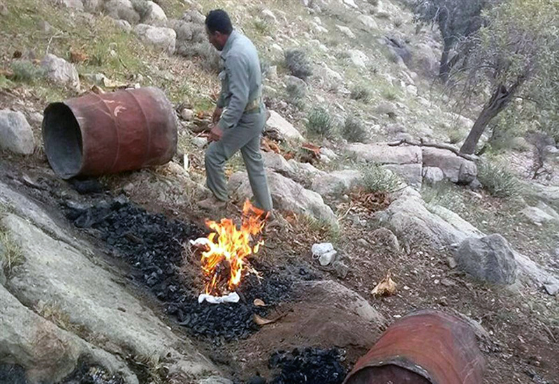۲۵ کوره زغال گیری غیرمجاز در مریوان منهدم شد