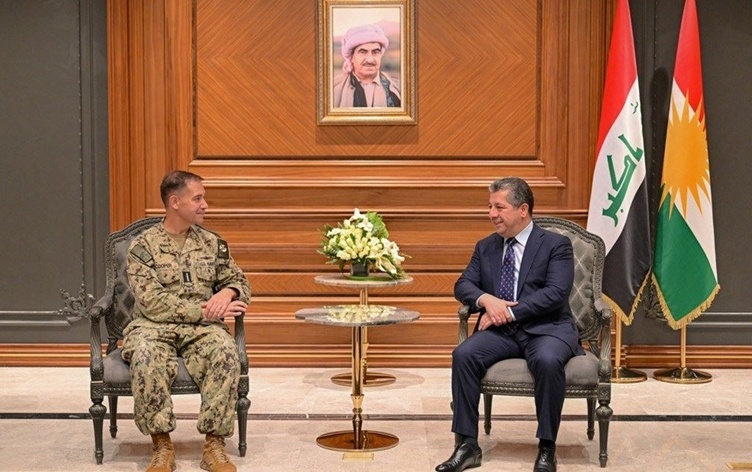 نێچیرڤان بارزانی و مەسروور بارزانی لەگەڵ فەرماندەی سێنتکۆم کۆ بوونەوە