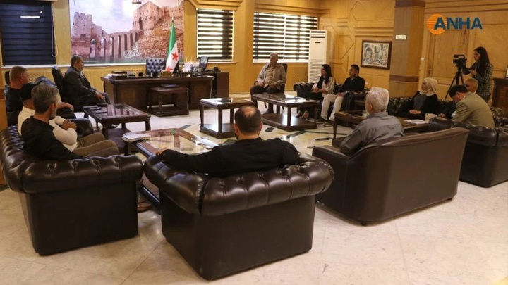 دیدار نمایندگان شمال و شرق سوریه و دولت موقت در حلب با هدف کاهش تنشها دیدار نمایندگان شمال و شرق سوریه و دولت موقت در حلب با هدف کاهش تنشها