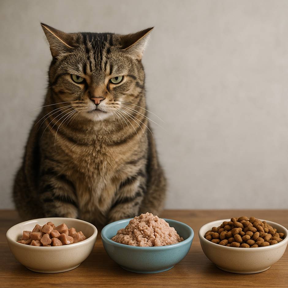 غذای مناسب گربه بد غذا