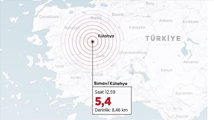 زمین لرزه ۵,۴ ریشتری در استان کوتاهیه ترکیه؛ زمین لرزه در استانبول هم حس شد