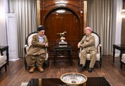 گفت‌وگوی بارزانی و رئیس حزب سوسیال‌دمکرات کردستان درباره‌ی وضعیت سیاسی منطقه