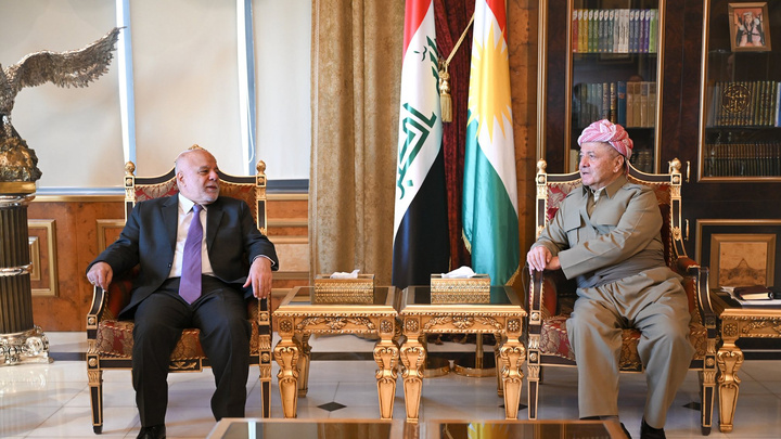 حیدر العبادی با مسعود بارزانی دیدار کرد