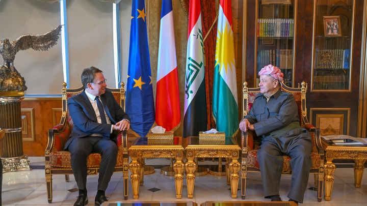 سفیر فرانسه در دیدار با بارزانی بر حمایت کشورش از اقلیم کردستان تاکید کرد