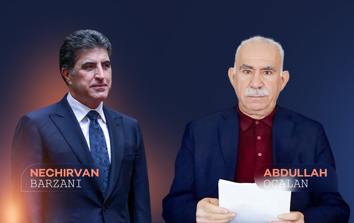 عەبدوڵڵا ئۆجەلان بۆ سەرخستنی پڕۆسەی ئاشتی داوای هاوکاری لە نێچیرڤان بارزانی کردووە