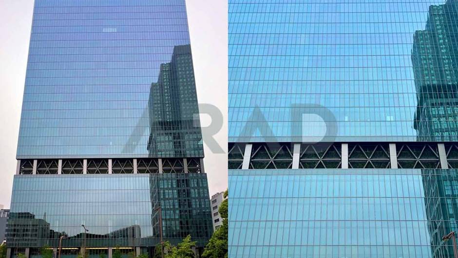 اجرای سیستم نمای شیشه‌ای کرتین وال در سنندج و مقایسه آن با تهران