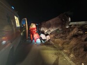 محور مهاباد به ارومیه دوباره حادثه ساز شد/ مرگ ٢ نفر در تصادف جادەای