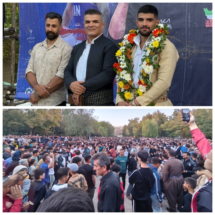 استقبال سقزی ها از قهرمان جهان؛ مبین عظیمی، افتخار جاودان کردستان