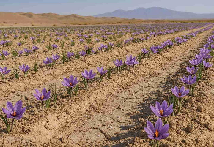 ۳۰ هکتار از اراضی کامیاران زیر کشت زعفران رفته است