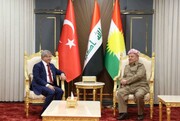 دیدار مسعود بارزانی با احمد داوداوغلو در دهوک؛ تأکید بر روابط اقلیم و ترکیه