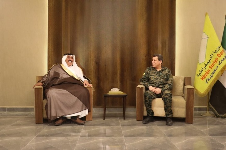 دیدار مظلوم عبدی با رئیس یکی از بزرگترین قبایل عرب سوریه