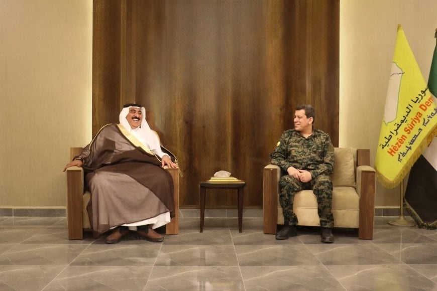 دیدار مظلوم عبدی با رئیس یکی از بزرگترین قبایل عرب سوریه