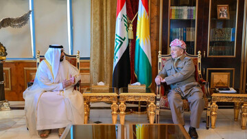 تأکید بر توسعه‌ی روابط اقتصادی در دیدار مسعود بارزانی و سرکنسول جدید امارات