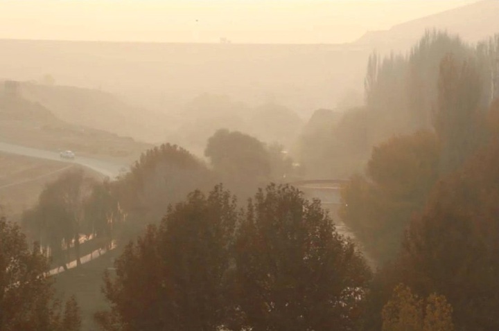 مهاباد همچنان در هاله بنفش آلودگی!