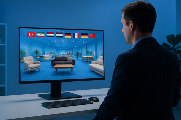 نمایشگاه مجازی مبلمان شارمارکت؛ گردهمایی ۵۰ شرکت از ایران، عراق و ترکیه به ۷ زبان