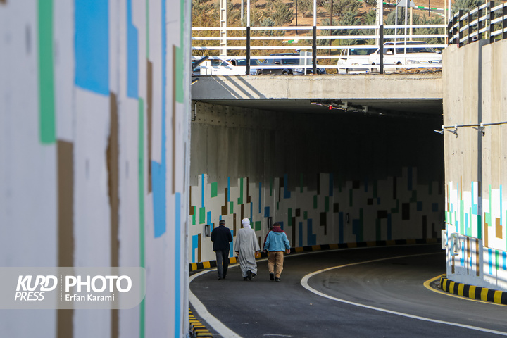 افتتاح تقاطع غیرهمسطح تکیه و چمن سنندج / عکاس : عرفان کرمی