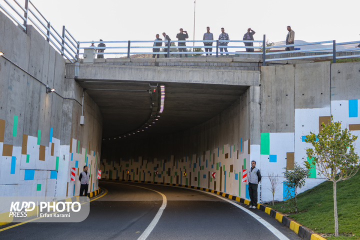 افتتاح تقاطع غیرهمسطح تکیه و چمن سنندج / عکاس : عرفان کرمی