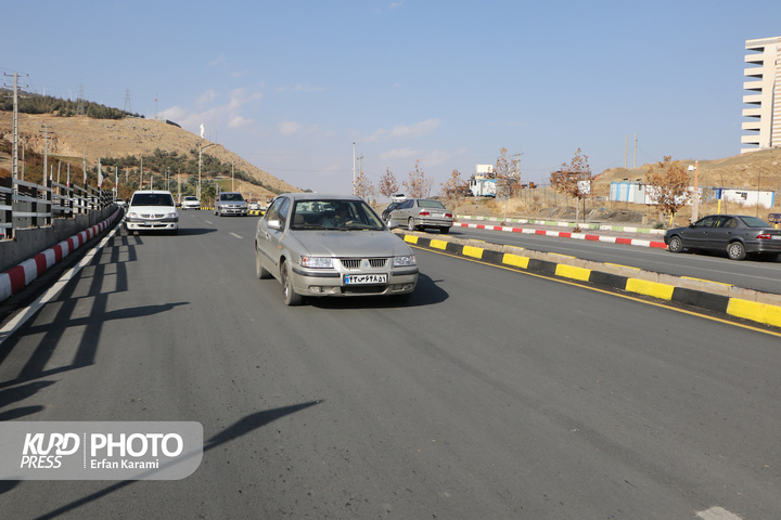 افتتاح تقاطع غیرهمسطح تکیه و چمن سنندج / عکاس : عرفان کرمی