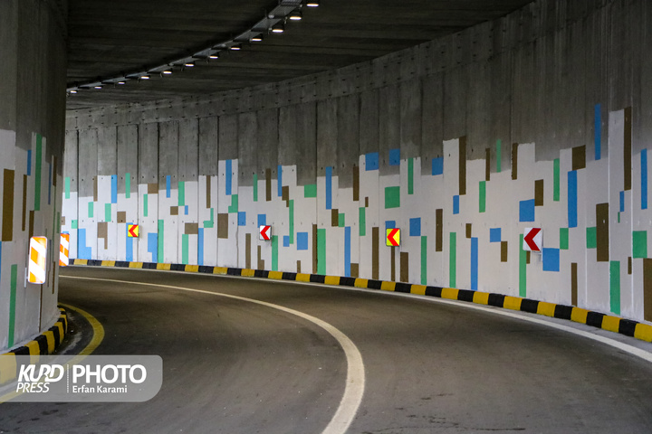 افتتاح تقاطع غیرهمسطح تکیه و چمن سنندج / عکاس : عرفان کرمی