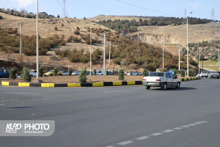 افتتاح تقاطع غیرهمسطح تکیه و چمن سنندج / عکاس : عرفان کرمی