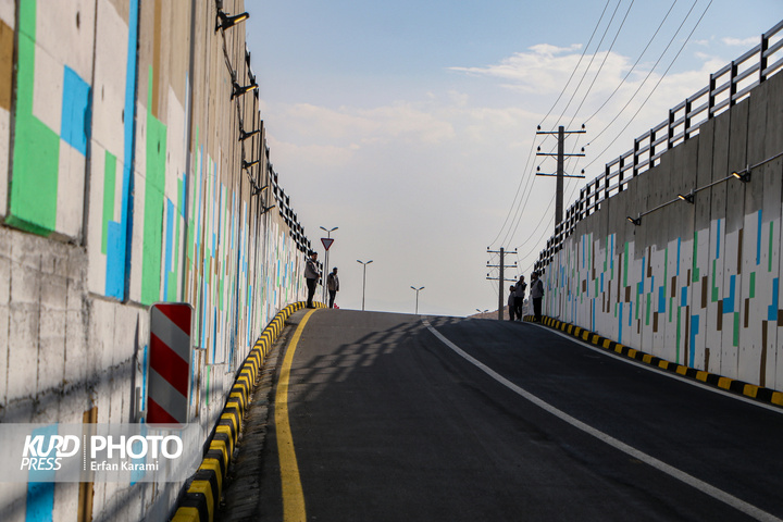 افتتاح تقاطع غیرهمسطح تکیه و چمن سنندج / عکاس : عرفان کرمی