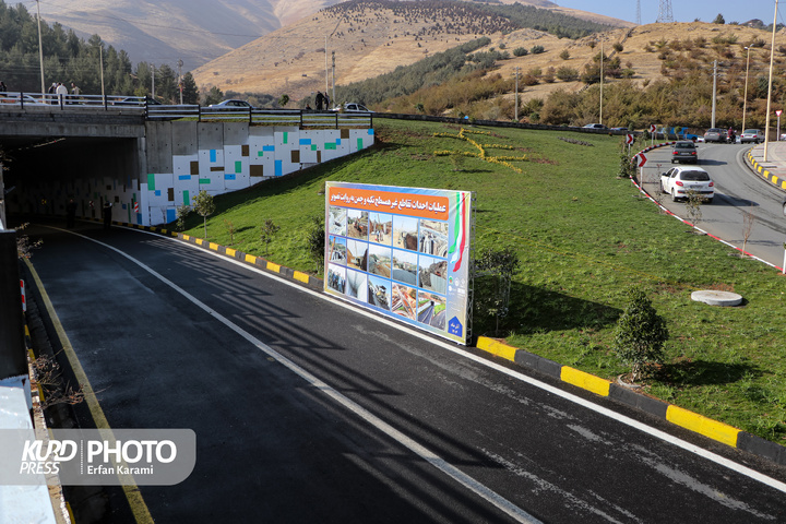 افتتاح تقاطع غیرهمسطح تکیه و چمن سنندج / عکاس : عرفان کرمی