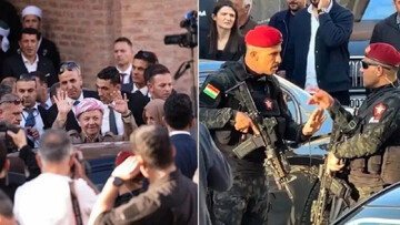 دردسر حضور پیشمرگ های همراه مسعود بارزانی در خاک ترکیه