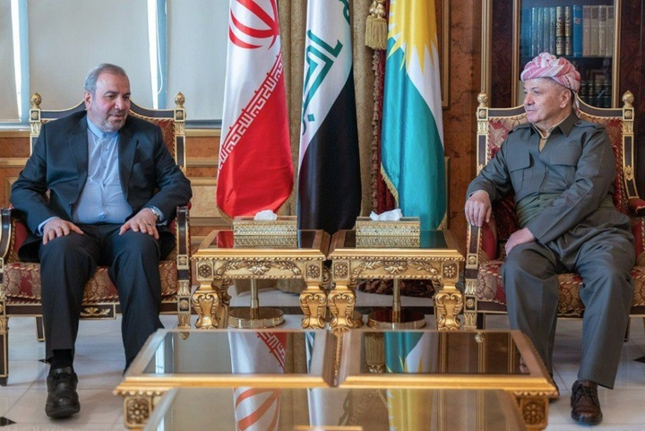 دیدار مسعود بارزانی با سفیر ایران؛ تأکید بر توسعه روابط دوجانبه