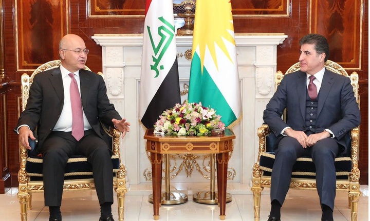 پیام تبریک نچیروان بارزانی به برهم صالح به‌مناسبت تصدی کمیساریای عالی پناهندگان