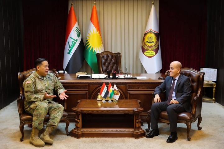 وەزیری پێشمەرگەی هەرێم لەگەڵ بەرپرسێکی باڵای سەربازیی ئەمریکا کۆ بوویەوە