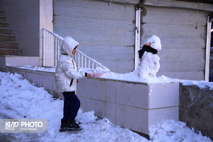 تولد دوباره سنندج پس از بارش برف / عکاس : عرفان کرمی