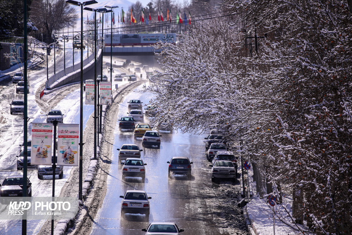 تولد دوباره سنندج پس از بارش برف / عکاس : عرفان کرمی