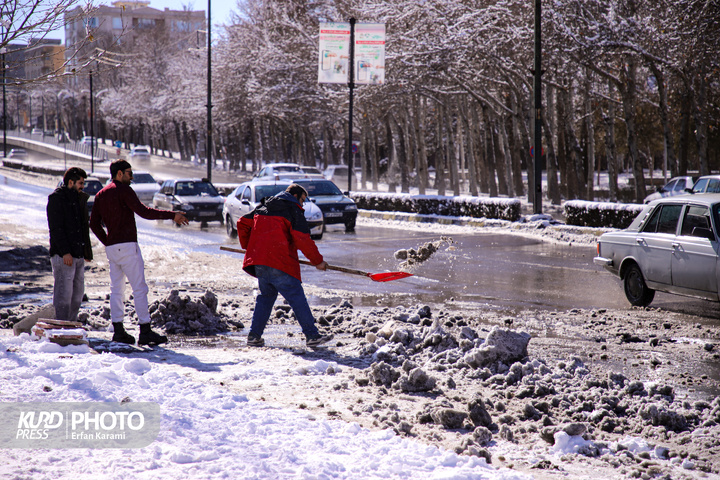 تولد دوباره سنندج پس از بارش برف / عکاس : عرفان کرمی