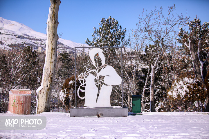 تولد دوباره سنندج پس از بارش برف / عکاس : عرفان کرمی