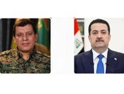 برقراری تماس تلفنی مظلوم عبدی و نخست‌ وزیر عراق در رابطه با آخرین تحولات سوریه