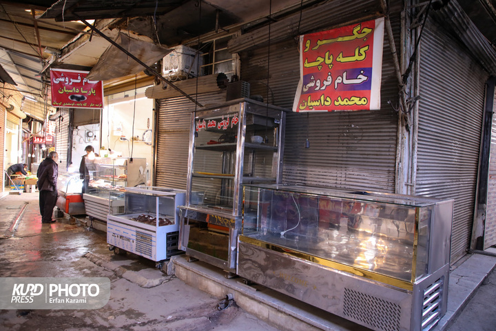 اعتراض  قصابان در سنندج به گرانی گوشت / عکاس : عرفان کرمی