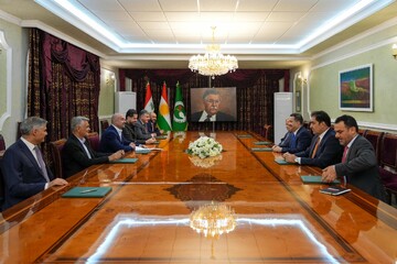 دیدار بافل طالبانی و هیأت چارچوب هماهنگی در دباشان